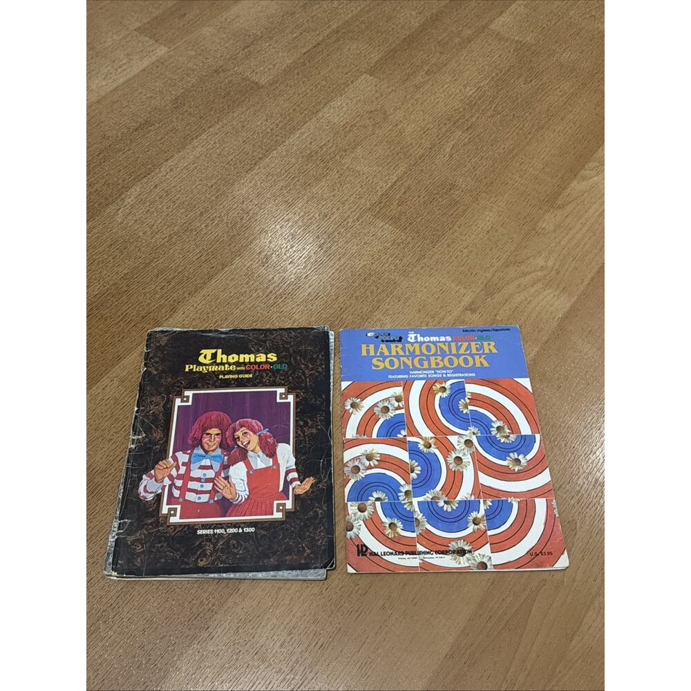 Thomas Playmate Color Glo Playing Vintage Organ 1979 Harmonizer Songbook 2 Books